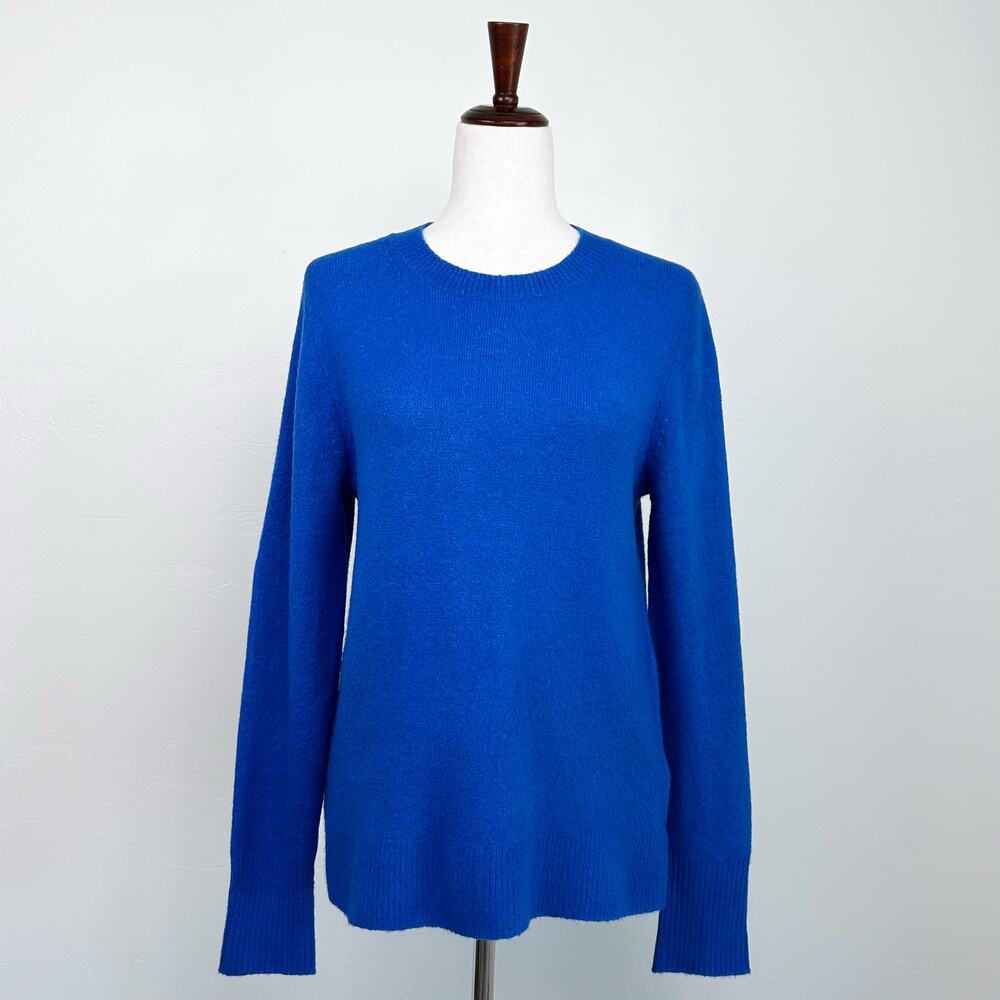 J. Crew Cobalt Royal Blue Relaxed Fit Extra-Soft Knit Crewneck Sweater SMALL